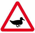 Waterfowl warning sign