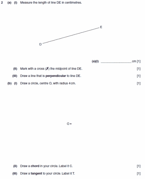 2008 Maths GCSE - Question 2