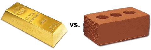 Gold Ingot vs. Housebrick