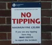 No Tipping Sign