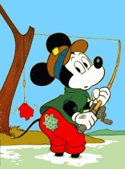 Mickey Mouse Fly-fishing