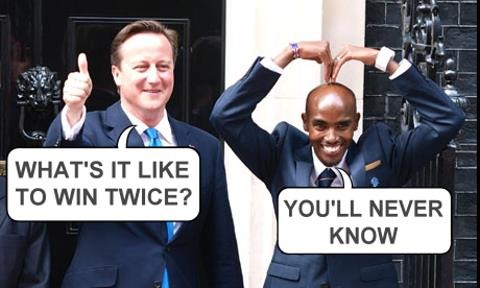 Mo Farah meets David Cameron