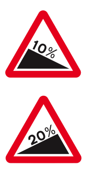 Signs for hills and gradients