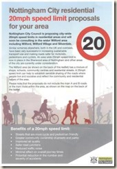 One of NCC's 20mph Brochures