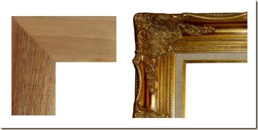 A simple picture frame and an ornate one