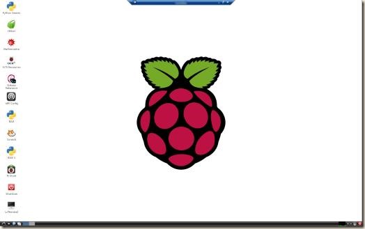 Raspberry Pi desktop as seen on PC