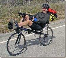 Recumbent - or lying-down - bicycle
