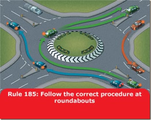 The picture in the Highway Code - roundabouts