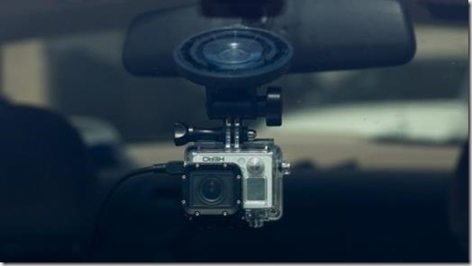 Dashcam on windscreen