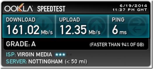 Virgin Broadband - latest upgraded speed