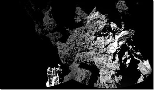 First image taken by Philae from comet surface