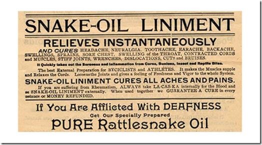 Snake Oil label