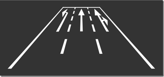 Lane direction arrows