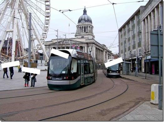 A tram somewhere - anonymised, so it could be ANY tram in ANY city in the world