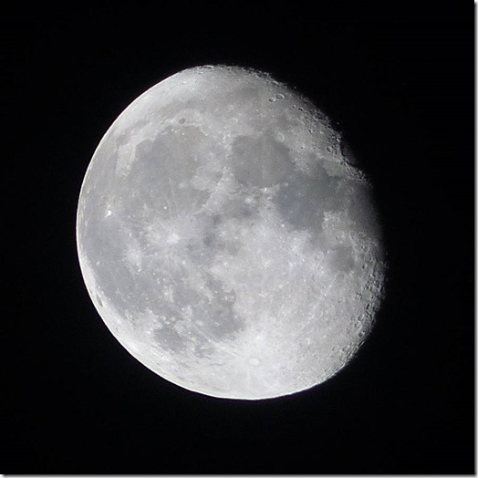 The moon on 1st October 2015