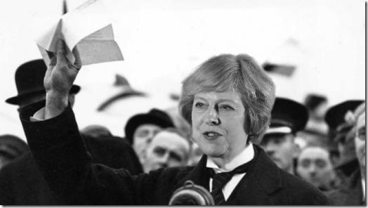 History repeats - Theresa May in "Peace for our time" pose