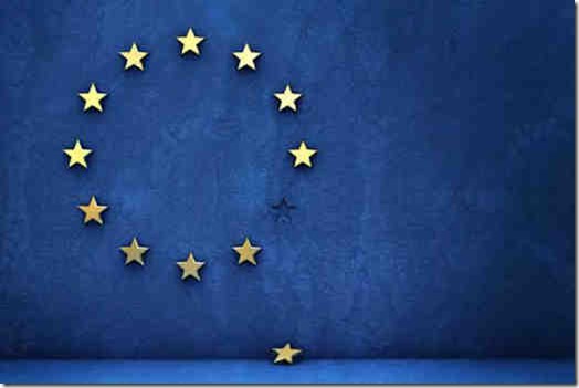 Dropped star on EU flag