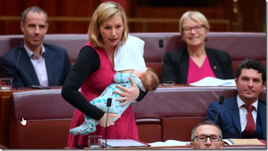 Australian politician breastfeeding