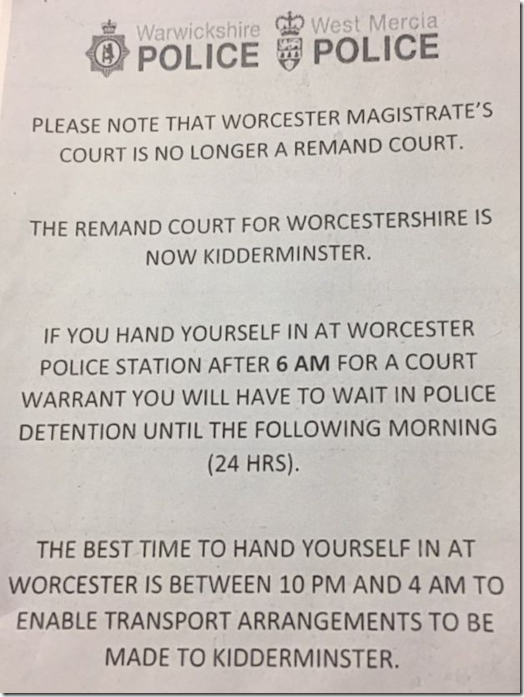 Police message to criminals - West Mercia Police
