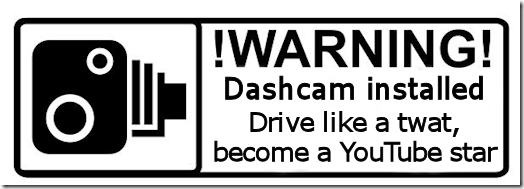 Dashcam sticker