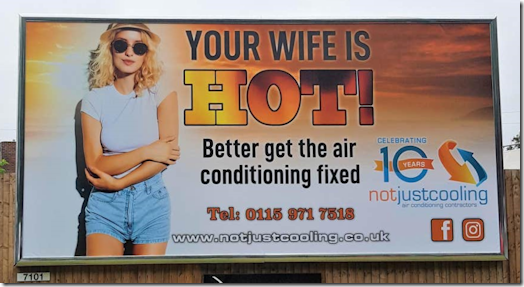 Your Wife Is Hot billboard ad