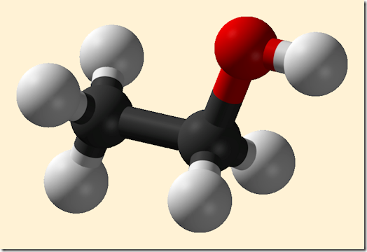 Ethanol - molecular model