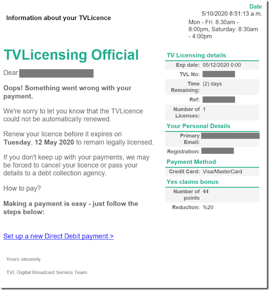 TV Licensing Scam